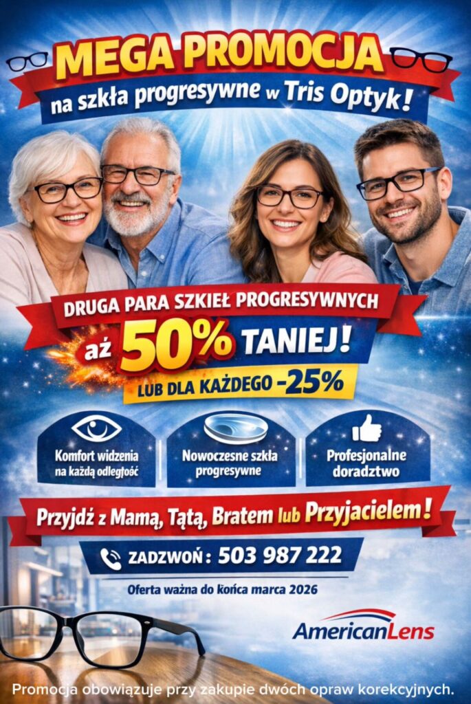 👓 MEGA PROMOCJA na szkła progresywne w Tris Optyk! 👓